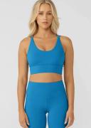 Lorna Jane Womens Lotus Longline Sports Bra Blue M