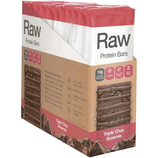 Amazonia Raw Protein Bar Triple Choc Brownie 40g