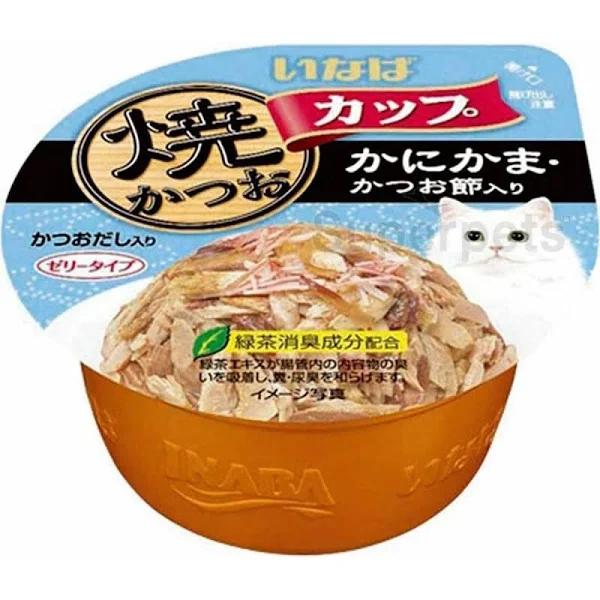 Ciao Cat Treats Tuna in Gravy Topping Crabstick and Sliced Bonito