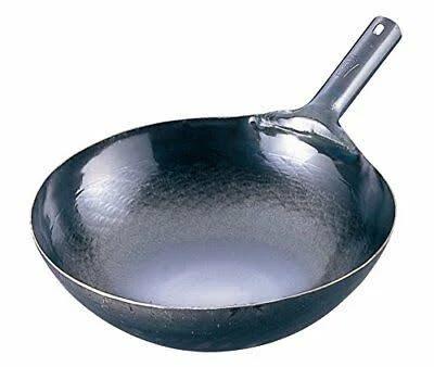 Yamada Chinese Hammered Iron Wok 36cm 1.6mm Thick Aty9236 New