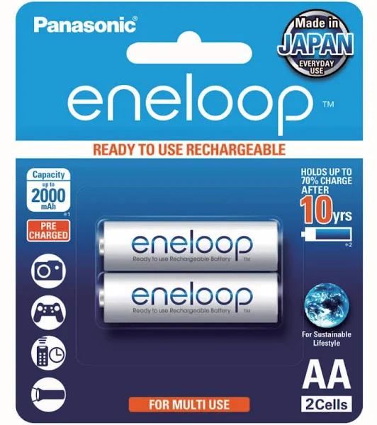 Panasonic 2 Pack AA Eneloop Batteries