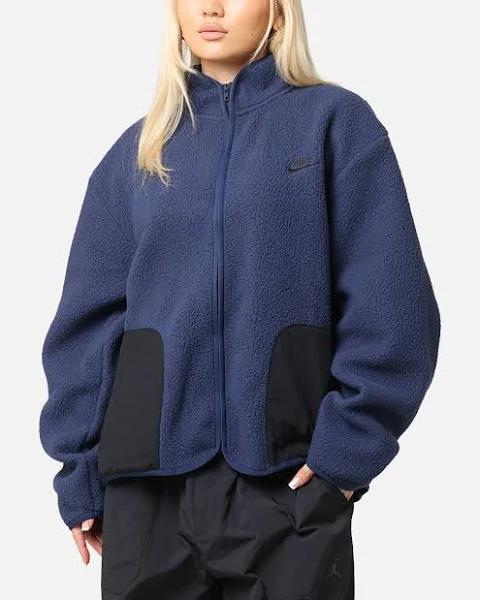 Nike Sherpa Winter Jacket Midnight Navy/Black - Size S