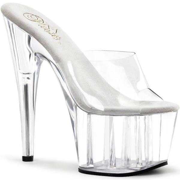 Pleaser ADORE-701 Clear-Black/Clear Slide Size 8