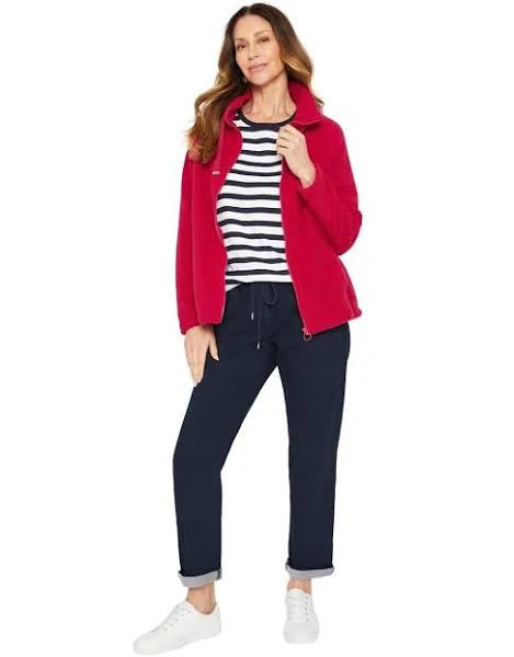 Millers - Womens - Jacket - Winter - Basic - Fleece - Red - Knit - Long Sleeve