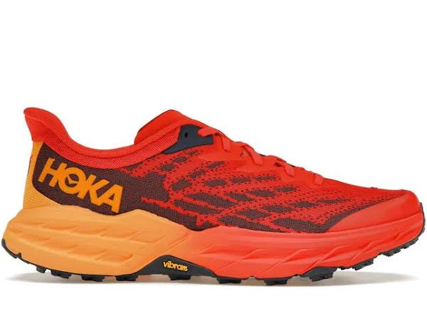 Hoka One One Men's Speedgoat 5 Trail Shoes (Fiesta/Radiant Yellow) 8.5 US