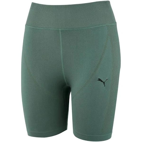 Puma Womens Seamless Scrunch Short Tights Green XL @ Rebel Active