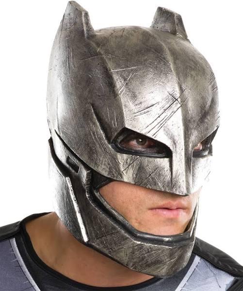 Armored Batman V Superman Dawn of Justice Superhero Mens Costume 3/4 Vinyl Mask