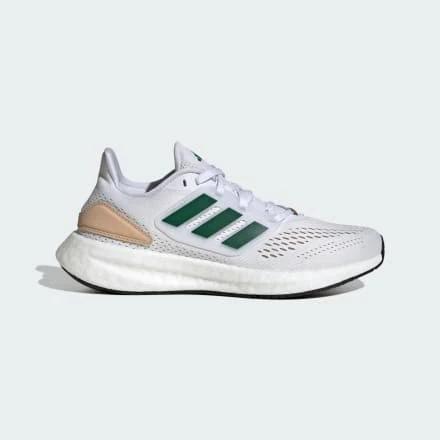 Adidas Pureboost 22 Running Boost Primeknit Shoes Kids White / Collegiate Green / Wonder Beige 4 - Kids Running Trainers