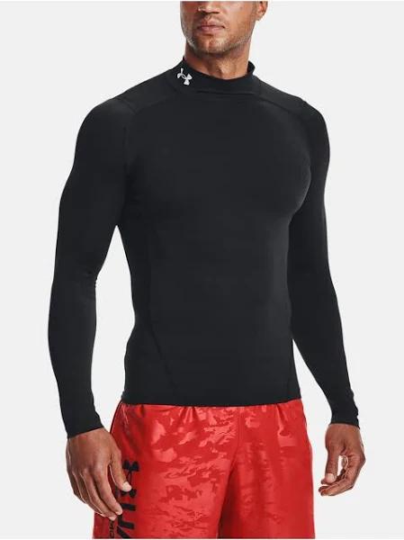 Under Armour HeatGear Compression Mock Long Sleeve T-Shirt Black - L