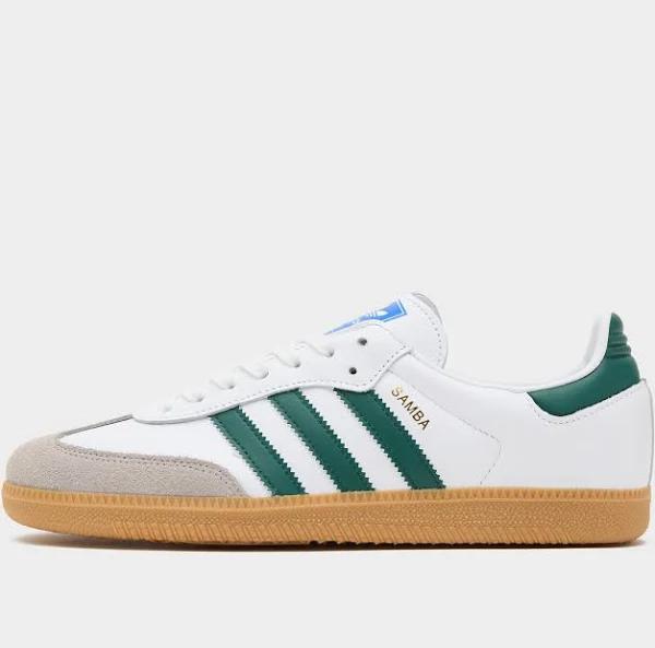 Adidas Samba OG - Cloud White/Collegiate Green/Gum, 9.5