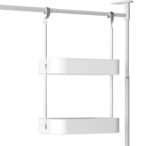 Umbra Anywhere Tension Rod Multi Kitchen Organizer, Large ORG, White