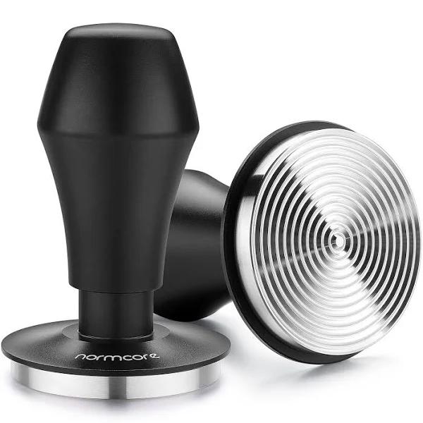 Normcore 58.5mm Espresso Coffee Tamper V4 - Spring Loaded Tamper With Stainless Steel Ripple Base - 15lb / 25lb / 30lbs Replacement Springs -