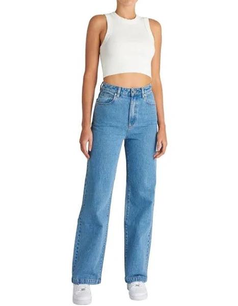 Abrand Jeans High and Wide Wide Leg Jean in Debbie 94' in Blue Blue 30