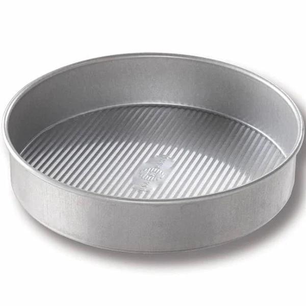 USA Pan Bakeware Round Cake Pan, 8 Inch, Nonstick & Quick Release Coating, Made in The USA from Aluminized Steel