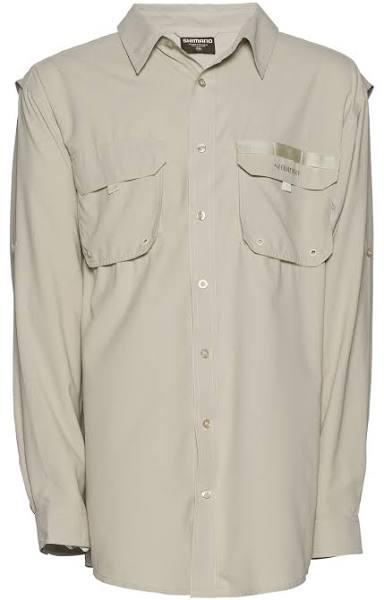 Shimano Vented Long Sleeve Shirt Oatmeal XL