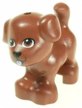 Genuine LEGO Minifigure - Dog, Puppy, Dark Brown