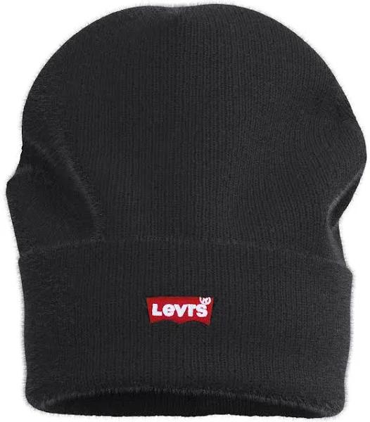 Levi's Essential Ribbed Batwing Beanie Black