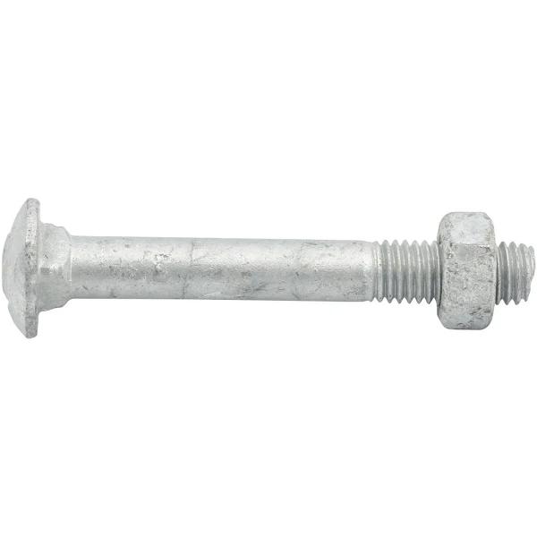 Zenith M10 x 75mm Hot Dipped Galvanised Cup Head Bolt and Nut - Each