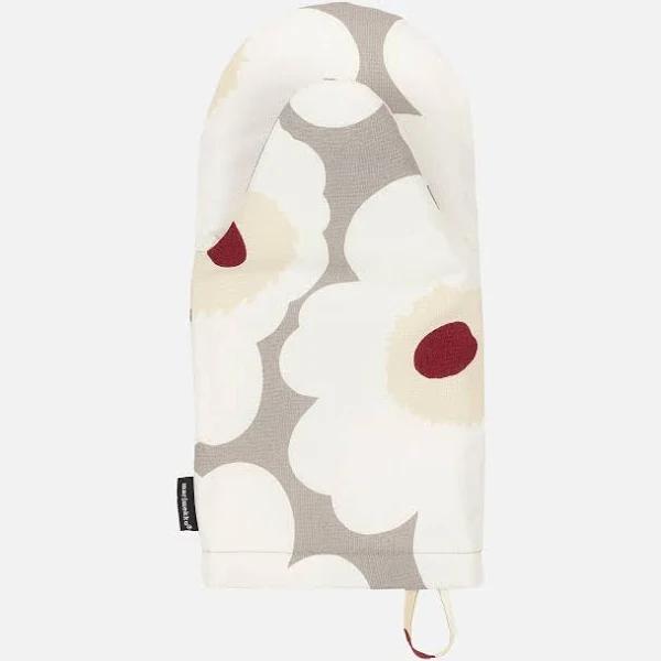 Marimekko Pieni Unikko Oven Mitten, L. Grey - White - D. Red - Yellow