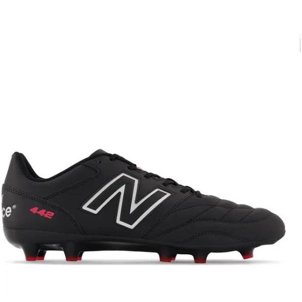 New Balance Men's 442 V2 Team FG Soccer Cleats, Black/White / 13.5