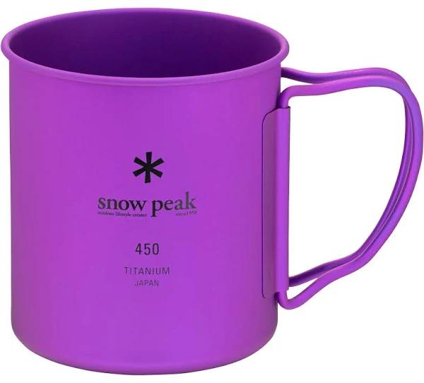 Snow Peak Titanium Single Wall Cup w/ Folding Handle