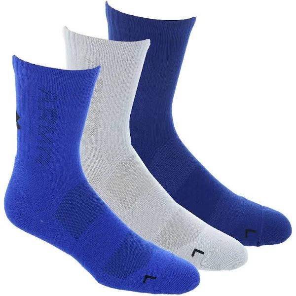 Under Armour Unisex-Adult 3-maker Mid-Crew Socks, 3-Pairs