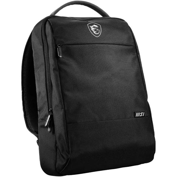 MSI Essential Commuter Backpack For 15.6"-17.3" Laptop/Notebook - Black - Made from Durable Water Resistant Polyester Fabrics.