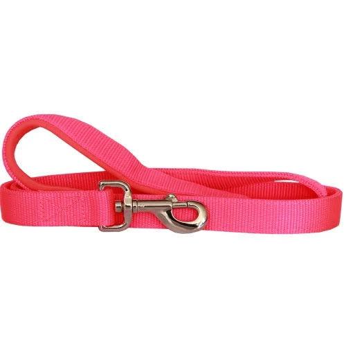 Beau Pets - Neoprene Handle - Nylon Lead 25mm x 120cm-Pink