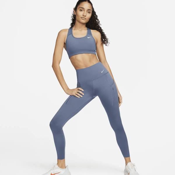 Nike - Women's Blue Tights - Firm Support High Waisted 7-8 Leggings - Size S at The Iconic