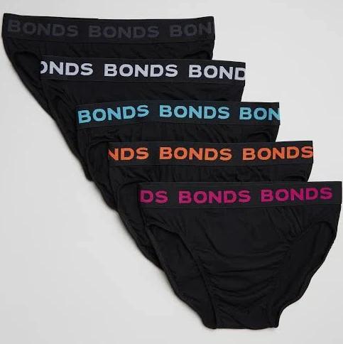 Bonds - Men's Black Briefs - Hipster Briefs 5-Pack - Size M at The Iconic