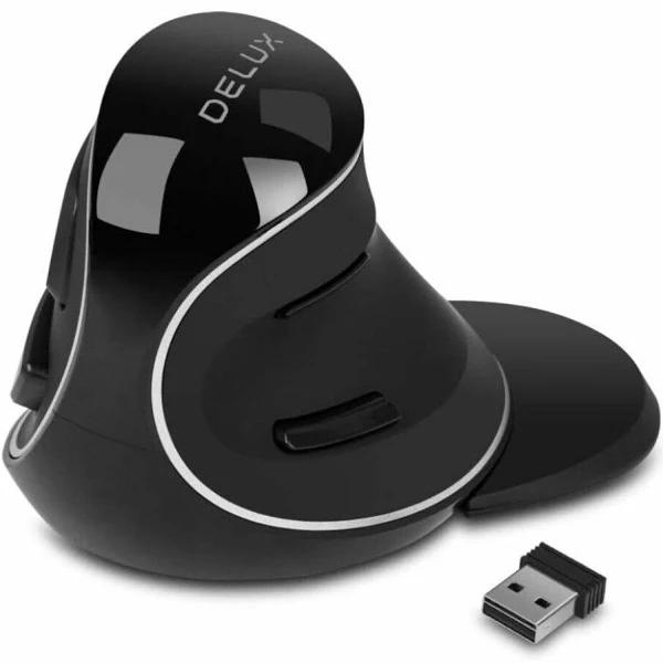 Delux Ergonomic Wireless Vertical Silent Mouse - 2.4g Usb Receiver, M618Plus