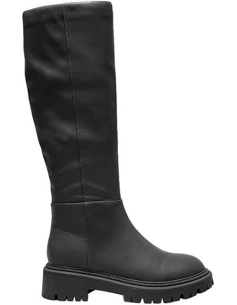 Ravella Ryan Knee Boot in Black Smooth, Size 41 EU