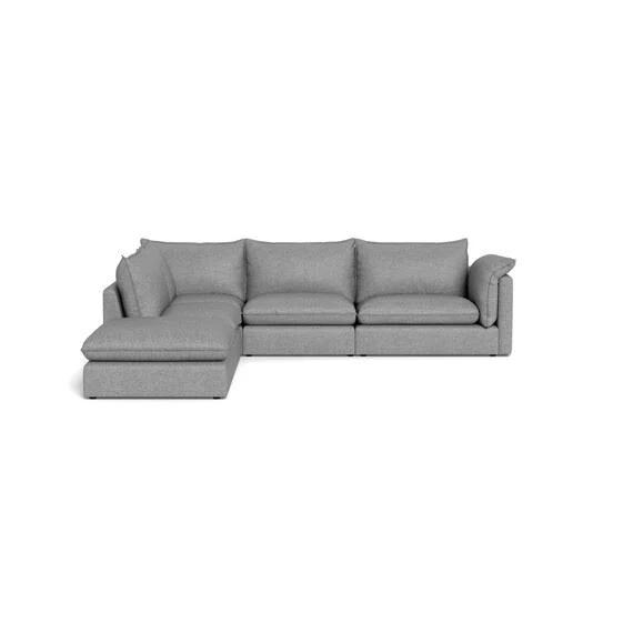 Sorrento Fabric Modular Sofa Grey by Freedom, 100% Polyester