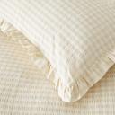 Kmart Gingham Ruffle Cotton Quilt Cover Set - Super King Bed, Sand