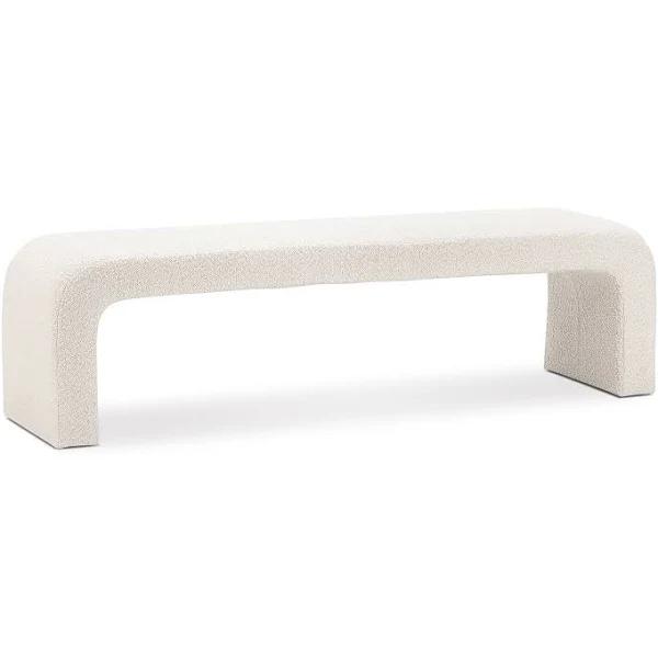 Harper Boucle Fabric Arch Bench Seat, 160cm, Cream