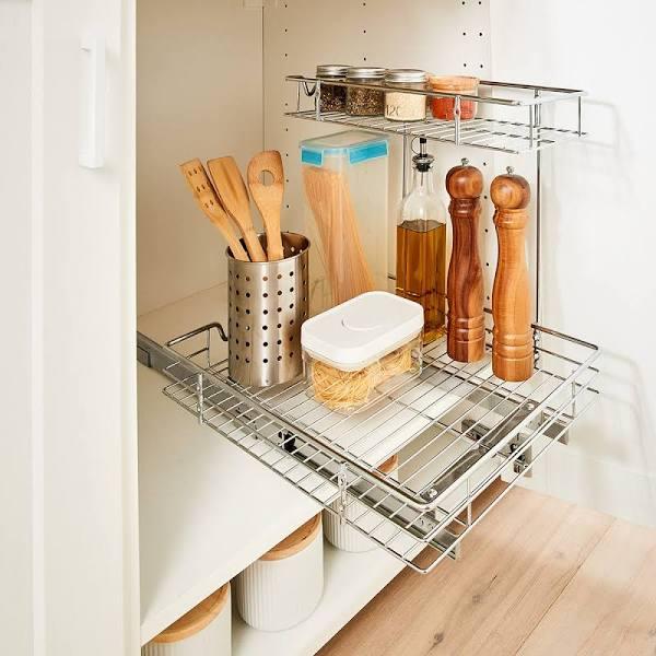 Kmart 2 Tier Pull Out Chrome Organiser