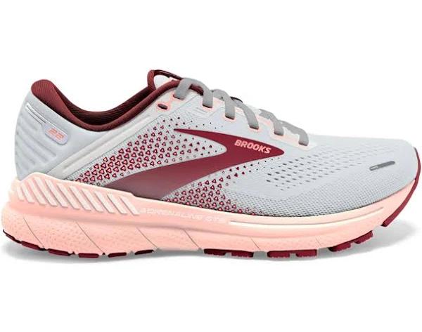 Brooks Adrenaline GTS 22 Womens US 7.5 Grey/Rose/Pink Running Shoes