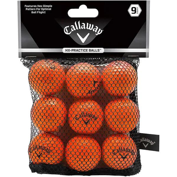 Callaway HX Practice Balls 9 Pack Orange