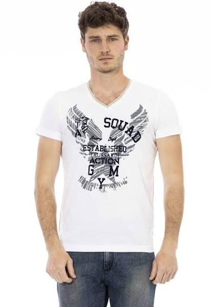 Trussardi Action White Cotton T-Shirt - XXL