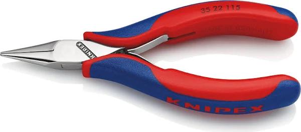 Knipex 35 22 Long Nose Pliers, 115 mm Overall, Straight Tip, 22,5mm Jaw, 35 22 115