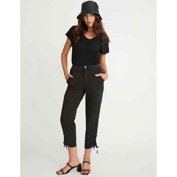 Rockmans - Womens Pants - Ankle Length Rib Waist Pant