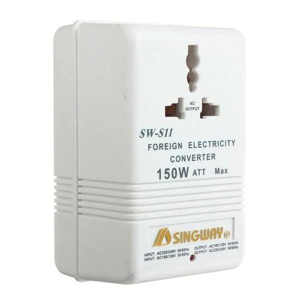 Singway 100W 110v/120v To 220v/240v Step-up&down Voltage Converter Transformer Travel White