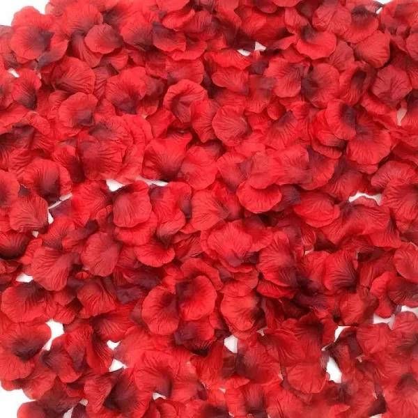 Code Florist 2200 Pcs Dark-red Silk Rose Petals Wedding Flower Decorat