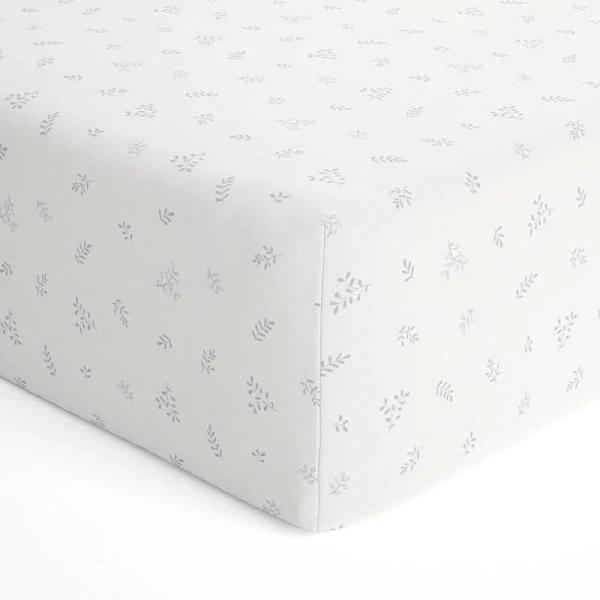 Bubba Blue Organic Cot Fitted Sheet White