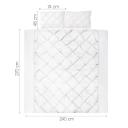 Giselle Bedding Super King Size Quilt Cover Set - White