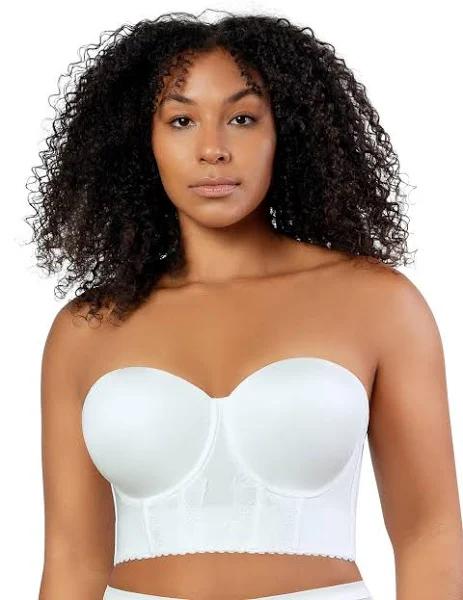 Parfait Elissa Seamless Padded Longline Strapless Bra in White 14FF