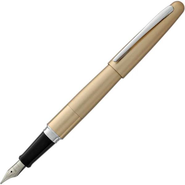 Pilot Metropolitan Collection Fountain Pen, Gold Barrel, Classic Design, Fine Nib, Black Ink (91112)