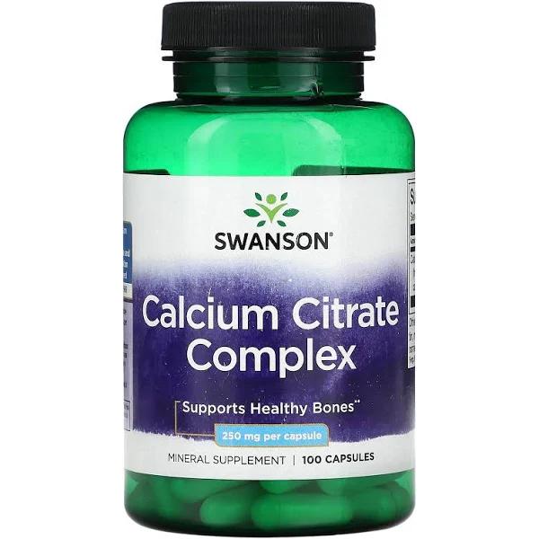 Swanson Premium Calcium Citrate Complex 250mg 300 Capsules