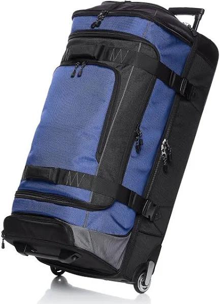 Amazon Basics Ripstop Wheeled Duffel, 90 cm - Blue