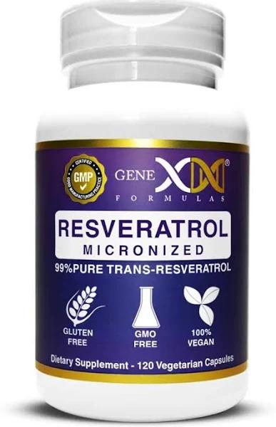 Genex 99% Trans Resveratrol Capsules 1000mg Serving Pure Micronized Off-White